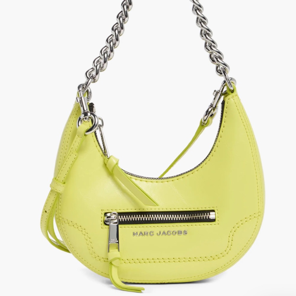 Marc Jacobs Mini Crescent Crinkle Leather Crossbody Bag